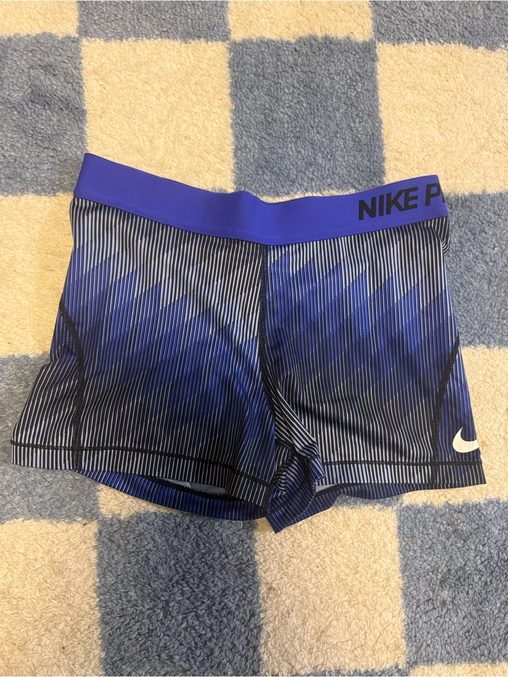 Nike Pro Blue and Black Performance Shorts